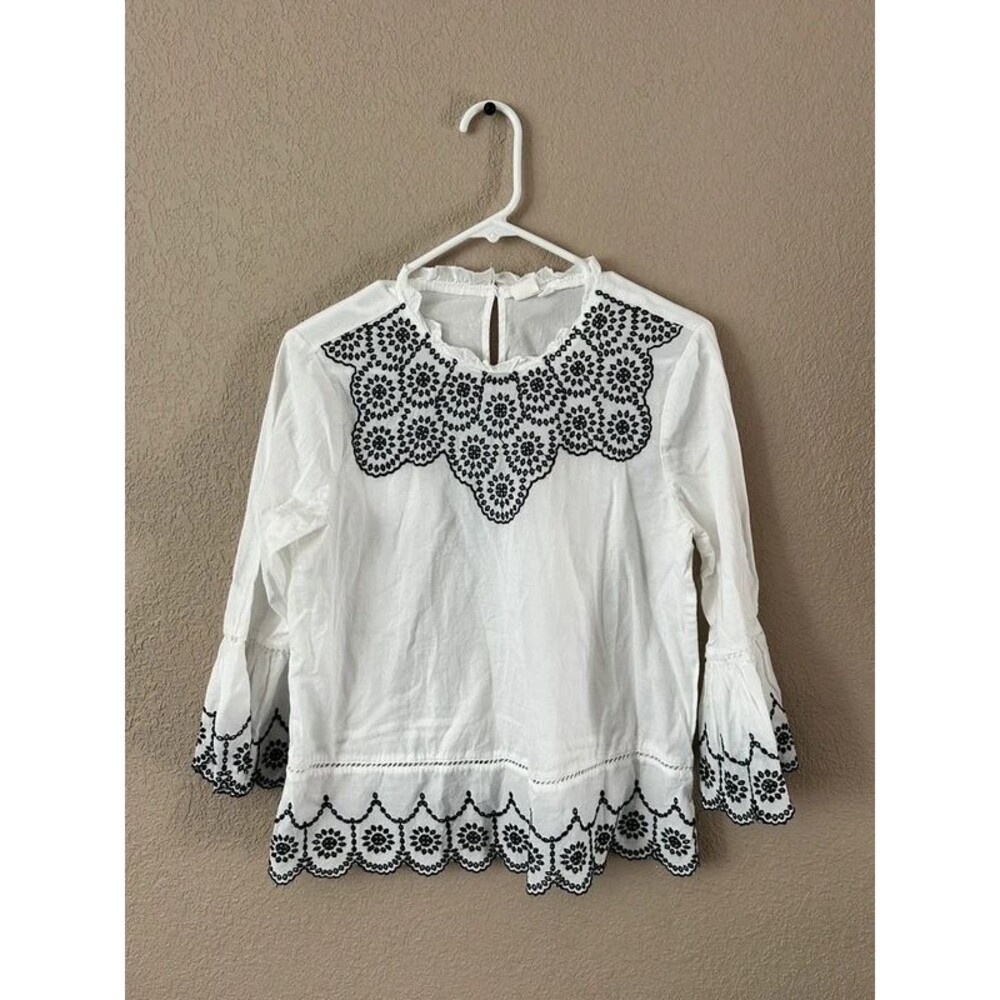 Gap Cotton Embroidered Boho Shirt Size M